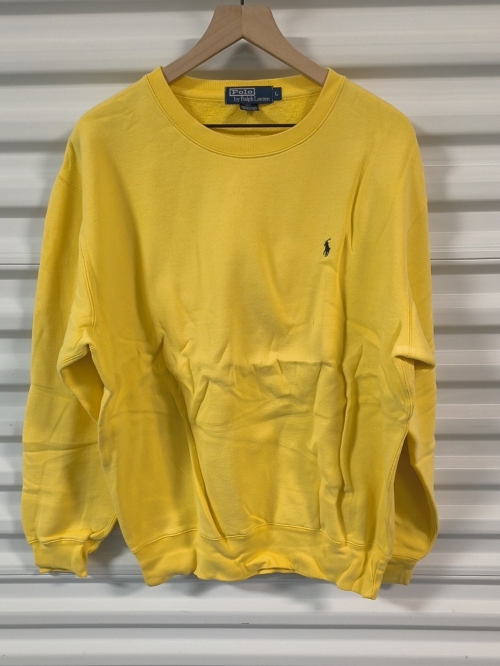 Vtg Polo Ralph Lauren Crewneck Blue Logo Long Sleeve Sweatshirt Adult L